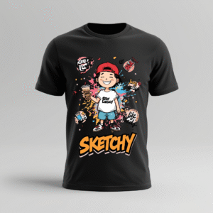 Street Sketchy Graphic T-Shirt Stay Lucky Edition