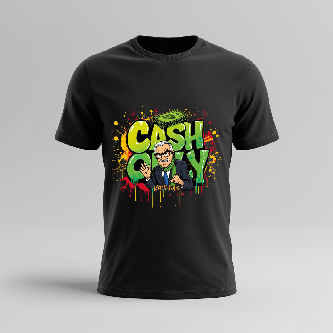 Cash Only Graffiti Boss Streetwear Tee Round Neck T-Shirt